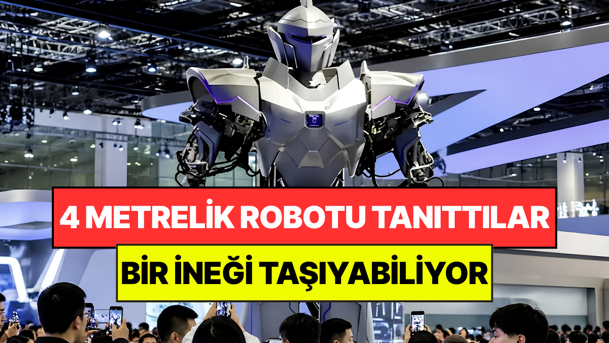 Çin’den 4 Metre Yüksek Dev Robot: Yetişkin Bir İneği Tek Başına Kaldırabiliyor